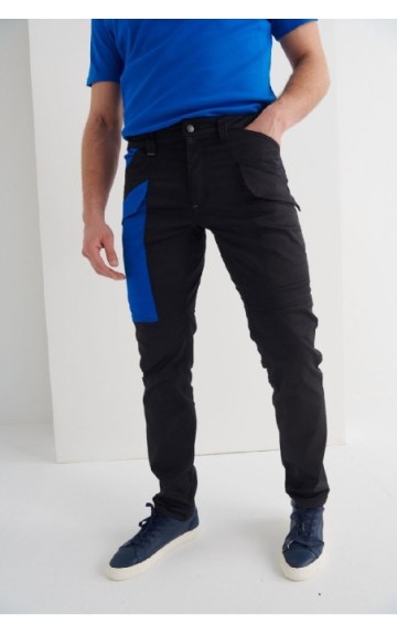 Pantalon de trabajo largo multibolsillos en color gris, negro, azul marino,  blanco o beige — Global Uniformes
